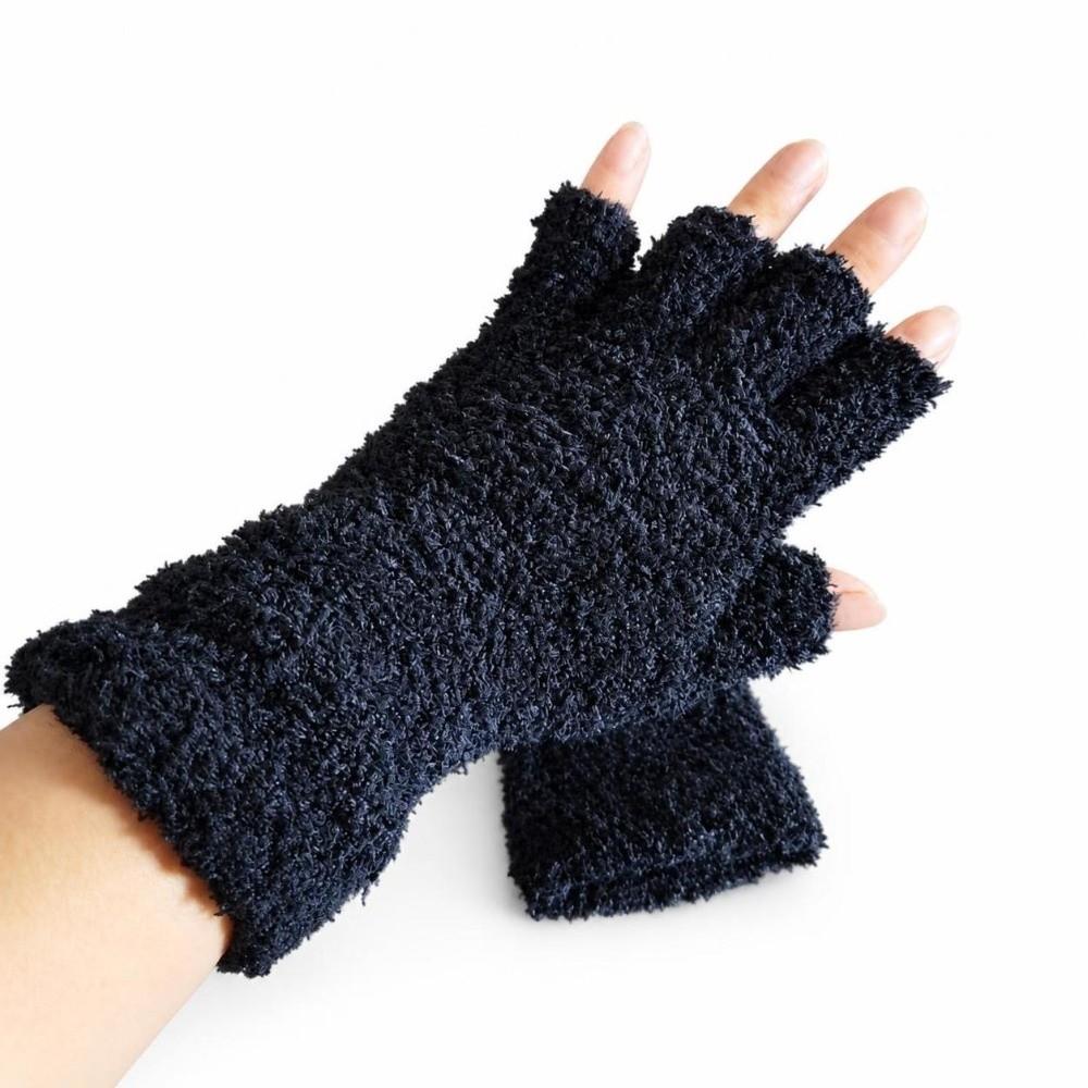 Coral Fleece Touchscreen Gloves Solid Color Writing Gloves Fingerless Gloves for men and women