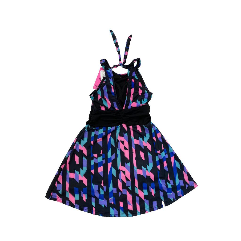 Women's Multicolored Shorts Dress Swimsuit Hzl22s-ar19211