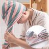Practical Dry Hair Hat Striped Pattern Shower Spa Head Towel
