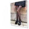 Women's Tights Love Heart Fishnet Stockings.Sexy Ladies Faux Tattoo Hollow Out Mesh Fishnet Pantyhose Female Club Party Hosiery