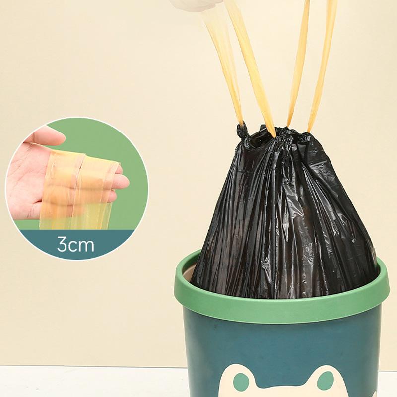 Tear-Free Drawstring Garbage Bag Portable Can Closing Garbage Bag Household Disposable Kitchen Cleaning Trash Pouch