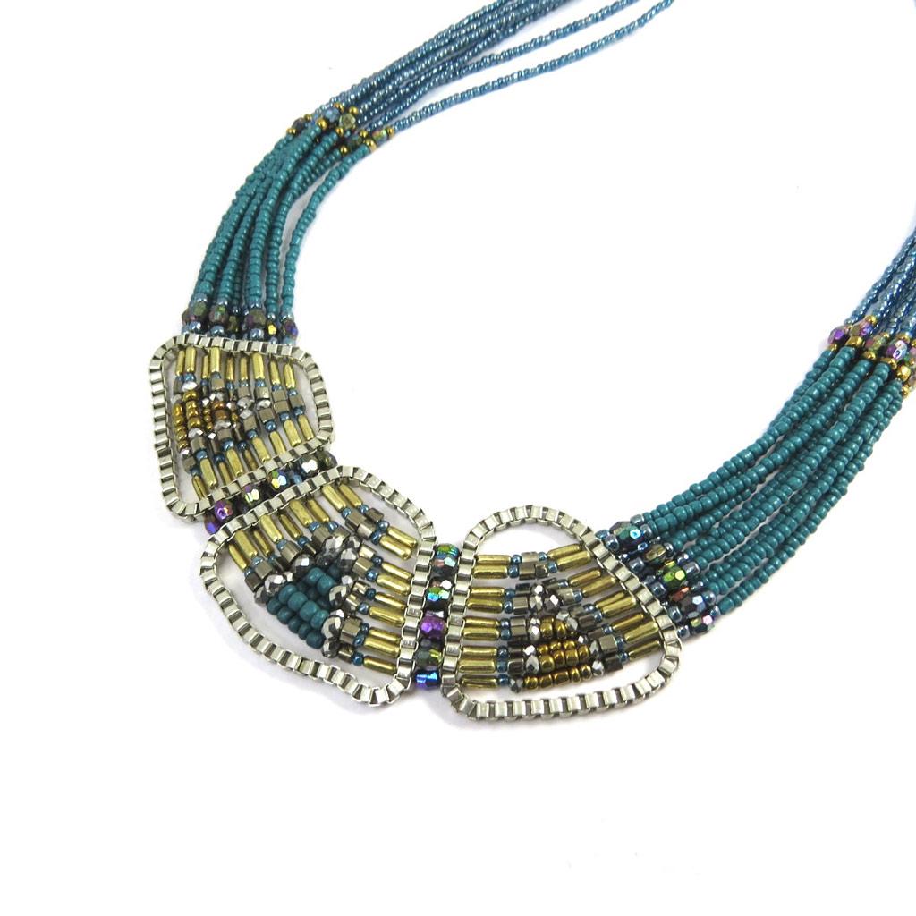 Les Trésors De Lily [N3092] - Дизайнерское колье «Алтай» бирюзовое золото