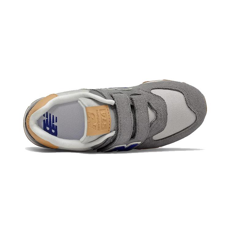 New Balance NB 574 Удобная амортизация, износостойкие низкие детские кроссовки для бега Желто-серые Детские PV574NA2