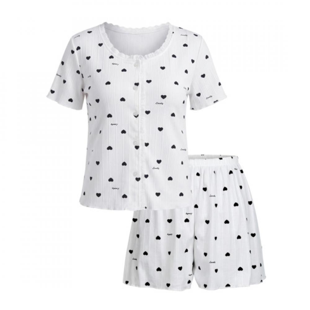 Shop Women S Homewear Short Sleeve ShortS Soft Cotton Blend Summer Pajama Set