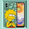 The Simpsons Black Silicone Phone Case For Samsung Galaxy A01 A03 Core A04 E A02 A05 A10 A20 A21 A30 A50 S A6 A8 Plus A7 2018