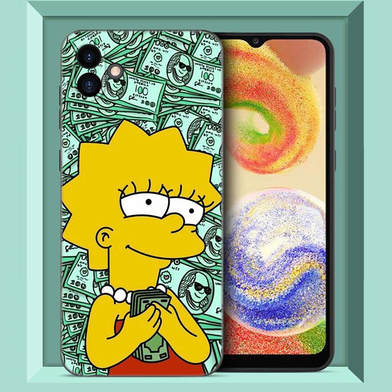 The Simpsons Black Silicone Phone Case For Samsung Galaxy A01 A03 Core A04 E A02 A05 A10 A20 A21 A30 A50 S A6 A8 Plus A7 2018