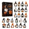 24 Days Countdown Surprise Coastal Gnome Advent Calendar, 24Pcs Acrylic 2D Sea Glass Ornament Set Creative Dwarf Hanging Pendants with String,