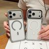 Двухцветный магнитный акриловый чехол для телефона iPhone 17 Pro Max с дизайном большого отверстия