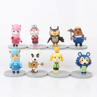 8 шт. Фигурки персонажей аниме Animal Crossing Игрушки ПВХ Фигурка Действия Портрет Изабель Том Нук Лиза Коллекция Модели Куклы в Подарок