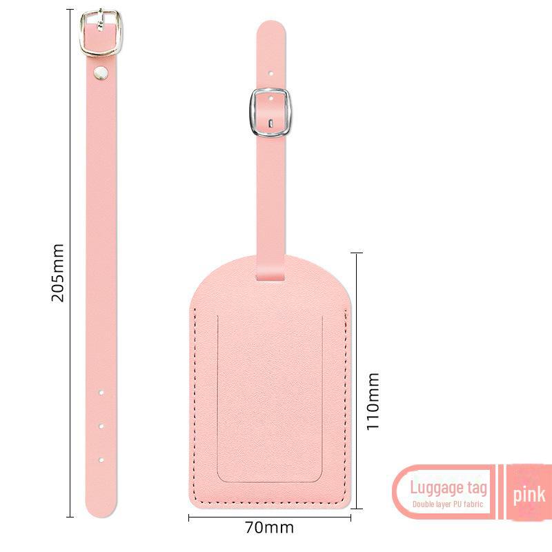Шикарная бирка для багажа PU Li: Утолщенный, анти-потеряющийся, легкий, однотонный с логотипом
