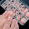 120Pcs Press on Short Tip Toenail Chic French Fake Toe Nails Luxury Tip Nails Set  Nails Art