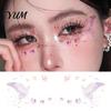 Halloween Face Decoration Glitter Butterfly Stickers, Waterproof Temporary Tattoos for Festival Party Stage Creative Decor Makeup, Easy Application
