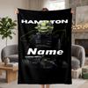 Lewis Hamilton Custom Flannel Blankets Soft Warm Cozy Throws for Home Decor Holiday Gifts