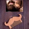 Barber Professional Wooden Comb Beard Shaped Hairbrush Hair Beard Soft Comb Mustache Brush Shaving Accessories Hair Styling Tool