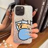 Phone Case for iphone XS Max XR 12 Air 11 17 Pro 16 Plus 13 15 18 Pro Max 14 Sleeping Yellow Character Silver Cracked Texture Shockproof Cover