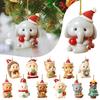 Christmas Tree Pendant Vibrant Long-lasting Cute Animal Elephant Design Colors Acrylic Hanging Decoration