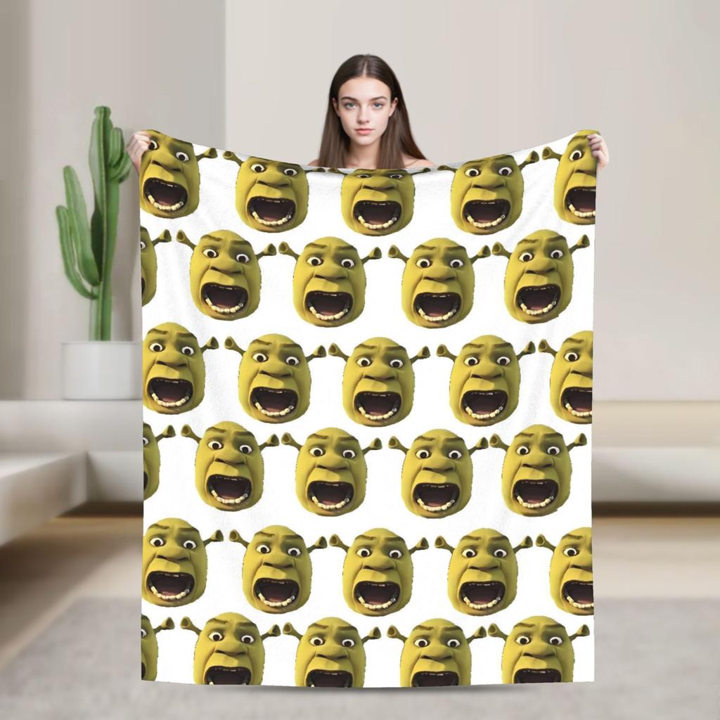 Pun mein swampf S-shreks Blanket Super Warm Novelty Plush Throw Blanket For Outdoor Travel Office Flannel Bedspread Bed Cover
