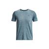 Under Armour Solid Color Crew Neck Short Sleeve T-Shirt Men Tops Static-Blue 1375692-414
