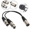 3-Pin Xlr Male To Dual Xlr Female Y Splitter Audio Adapter Cable For Microphone
