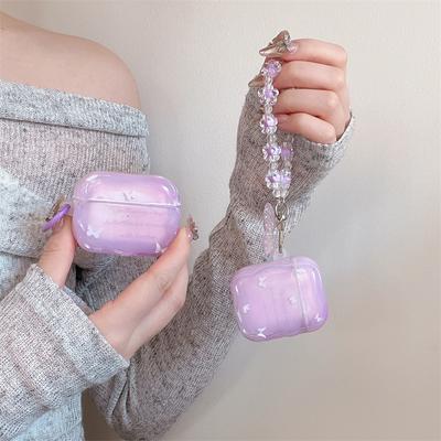 Ins Purp Sparkling Чехол для наушников для Apple Airpods 4 Pro2 Чехол для Airpods 3 3-го поколения AirPod 2 1 Чехол Airpods4
