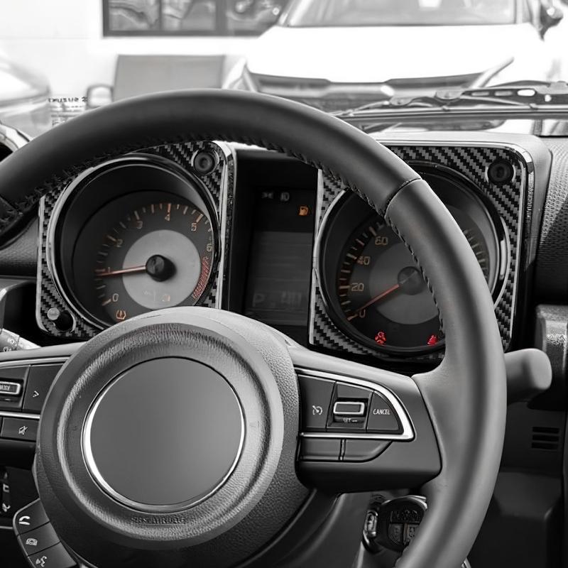 Настоящая мягкая карбоновая наклейка для Suzuki Jimny JB74 JB64 2024 2025 LHD RHD Декоративная накладка на рамку спидометра автомобиля
