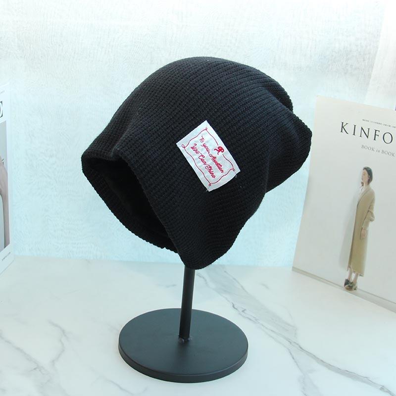 New Knitted Hat Letter Label Knitted Elastic Fabric Men's and Women's Fashion Versatile Knitted Hat