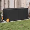 VidaXL Garden Storage Box and Wheels, Tool Chest, Storage Furniture, Patio Terrace Organizer, Black 365316