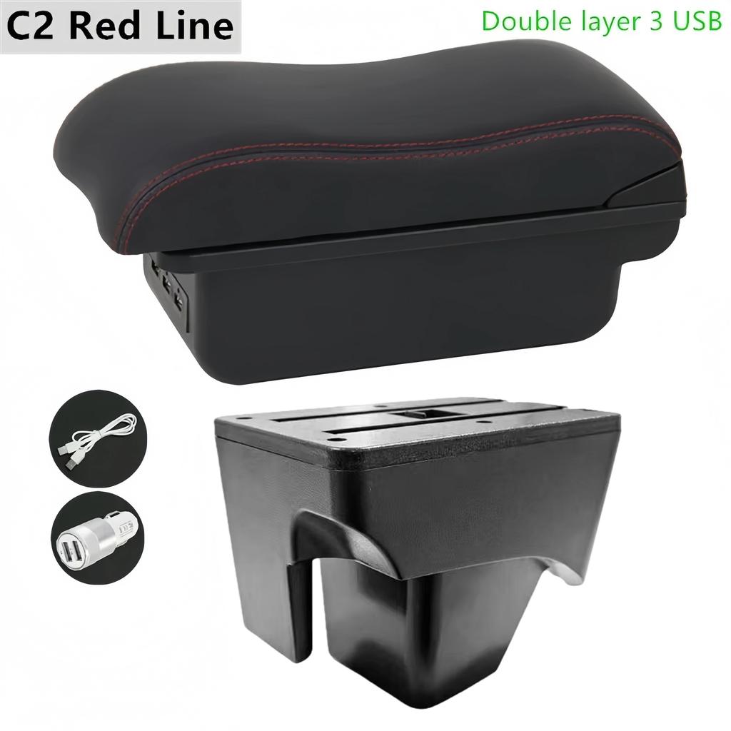 Leather Arm Rest Center Car armrest interior modification Armrest Box for Volkswagen VW TERA 2025 Console Storage USB