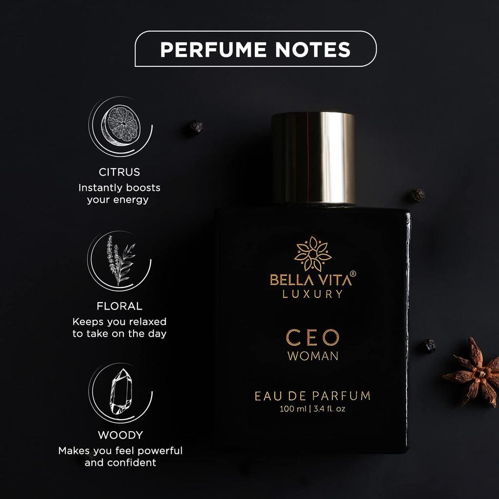 Bella Vita Luxury Everready Women Perfume Combo, 5 стойких ароматов премиум-класса: роза, гламур, сеньорита, финик, женский аромат CEO, по 100 мл каждый