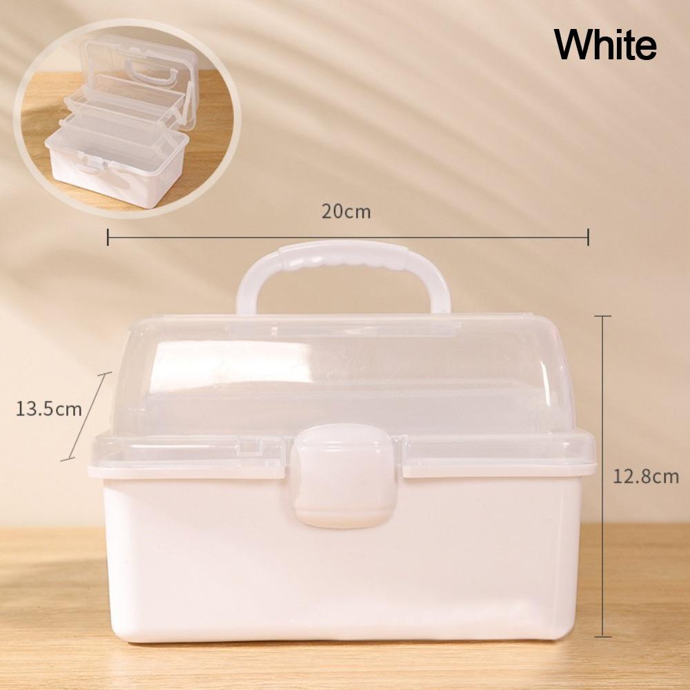 Three-layer Stationery Case Foldable Toy Box New Nail Art Organizer