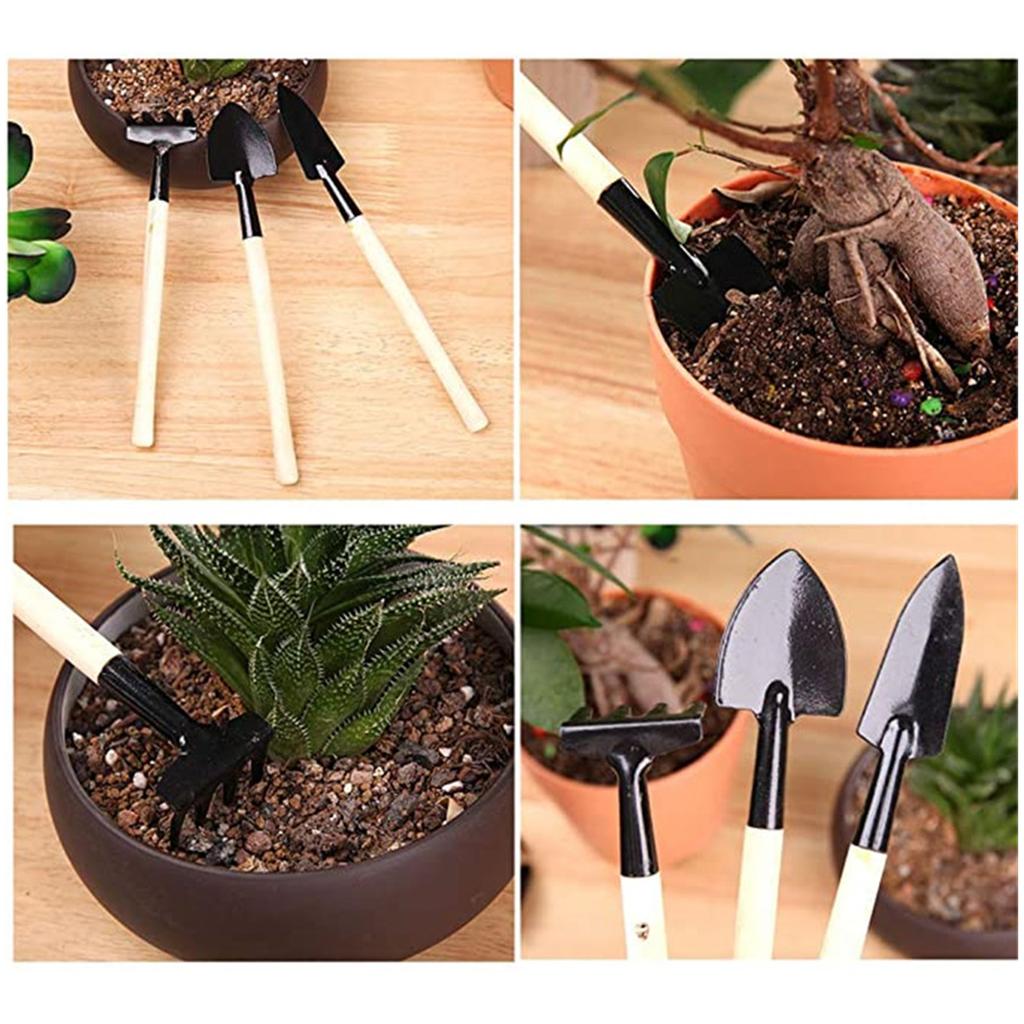 30PCS Succulent Plants Tools Mini Garden Transplanting Set Miniature Planting Tool Set Fairy Garden Planting Care Tools Leaf Trimmer Rake Shovels Wat