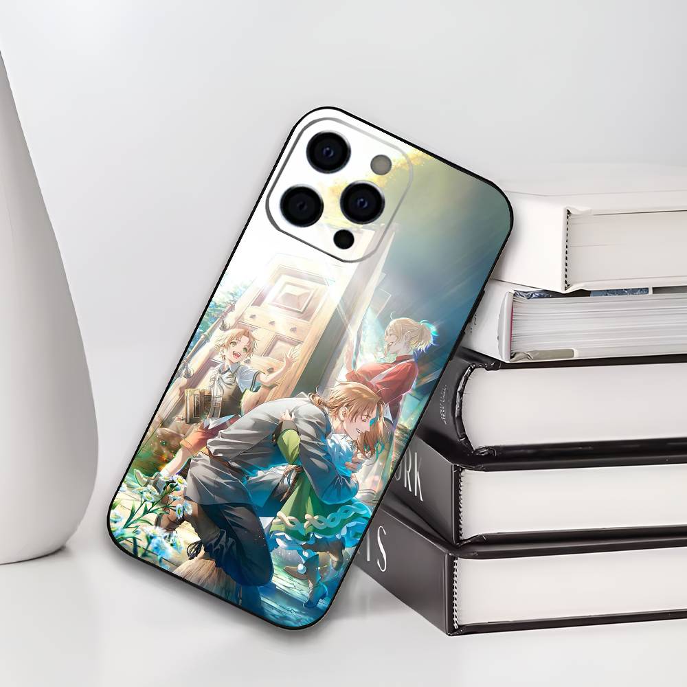 Чехол для телефона Mushoku Tensei Jobless Reincarnation Для iPhone 17,16,15,14,13,12,11 Plus,Pro Max,XS,Мягкий черный чехол