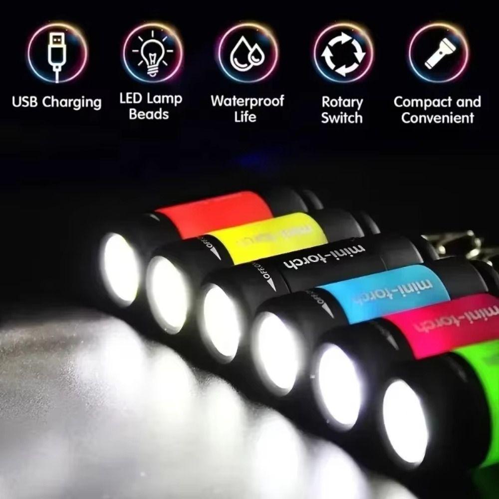 Long Battery Life Outdoor Flashlight Keychain Bright Pocket Emergency Lamp Inspection