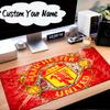 Custom Name Mouse Pad Flaming Manchester Crest Mouse Pad Desk Mat, Non-Slip Rubber Backer Pad For Computer Notebook Gaming Mouse Pad Birthday Gift