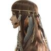 Tribal Indian Hair Rope Hippie Rope Feather Tassel Headband Boho Tassel Tribal Hair Rope