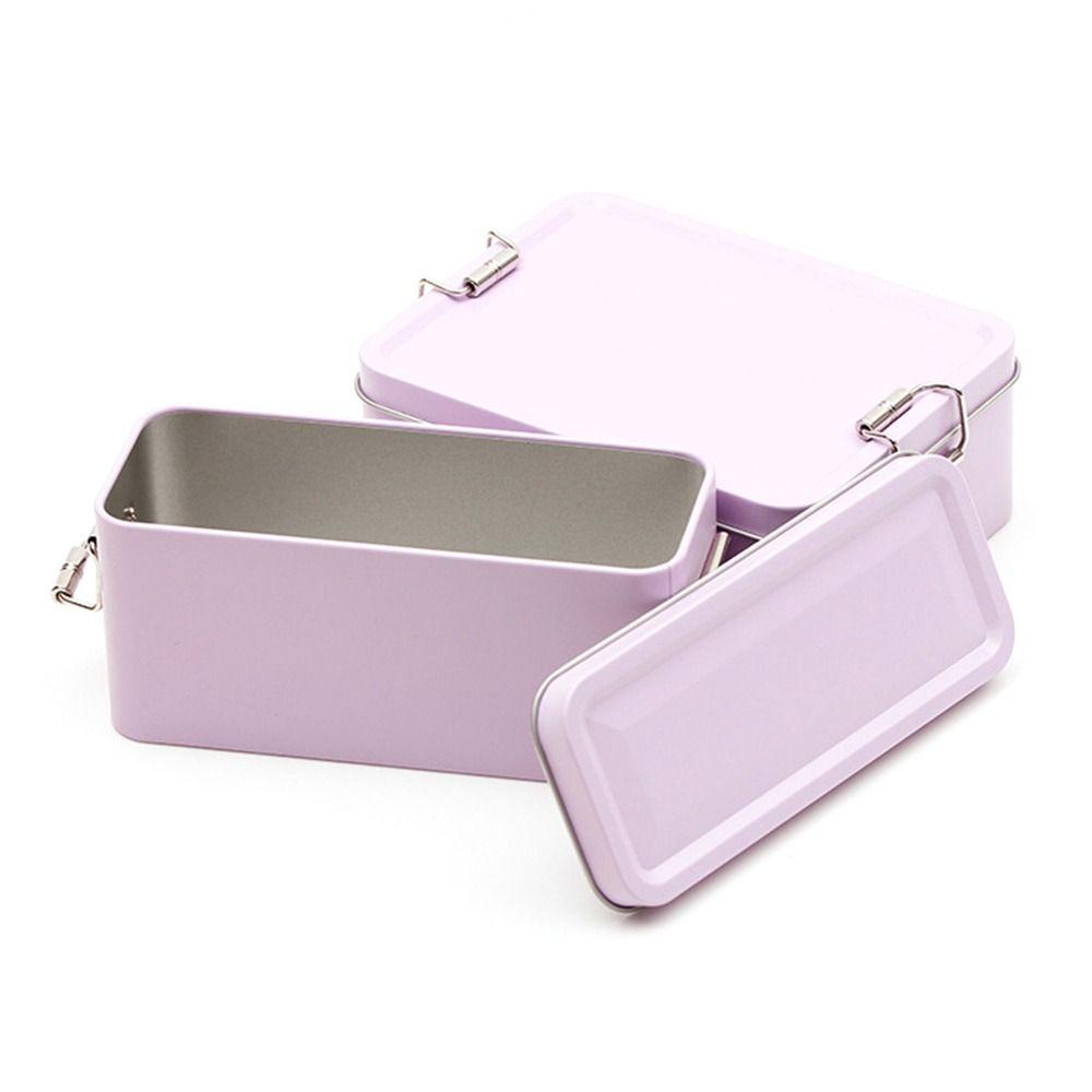 Высококачественная прямоугольная железная коробка с крышкой Старомодная прямоугольная железная коробка Цветная прочная жестяная коробка Упаковка для ананасового пирога