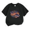 Kids Boys Girls 100% Cotton Crew Neck Short Sleeve T-Shirt, Retro Skateboard Skate And Destroy Shred The Road Print Casual Tee For Children Daily Wear
