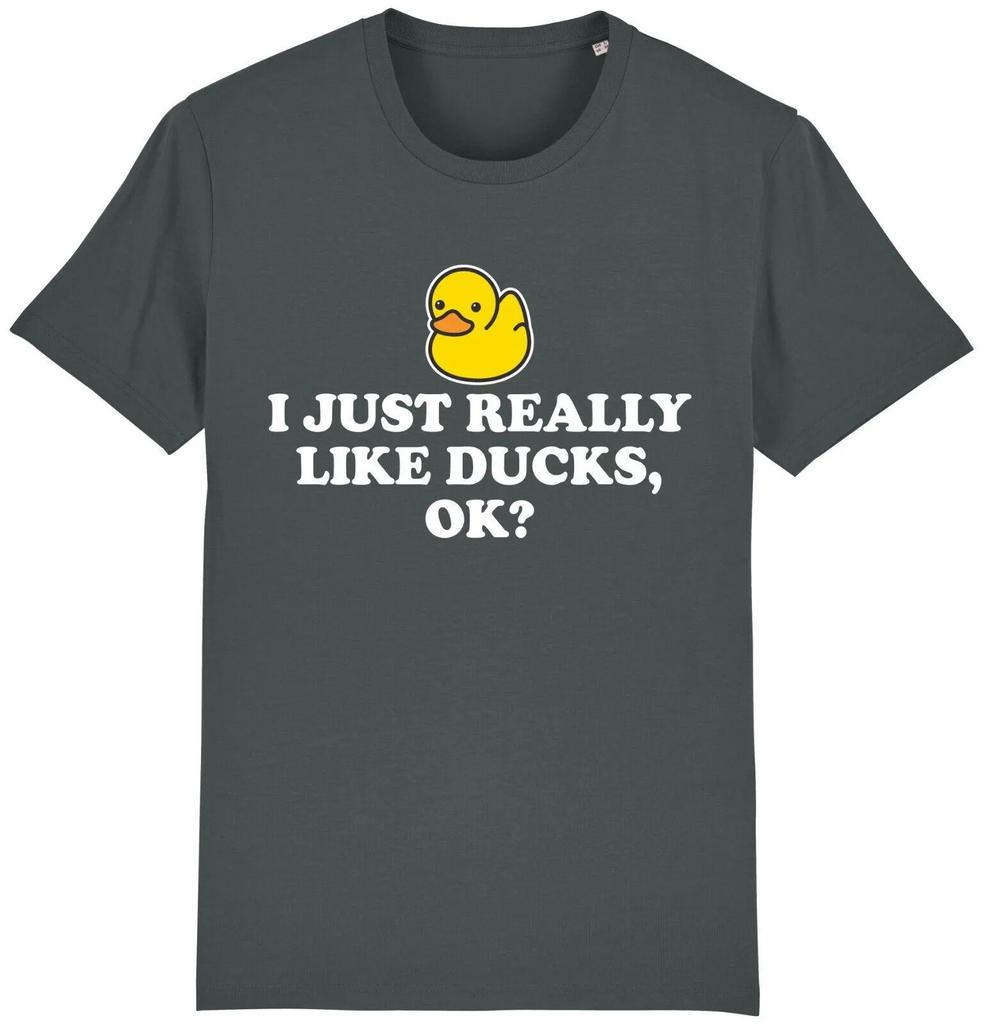 2026 Summer Unisexs Fashion Personalized Casual  I Just Really Like Ducks Ok Tshirt Funny Duck Lover Farmer Gift Idea