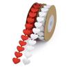 5m/Roll 15mm Heart Polyester Ribbon Tape for Sewing Needlework Craft Decorations Ribbons Handcraft DIY Bow Accessories