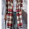 Autumn European & American Plaid Lapel Women's Casual Blazer