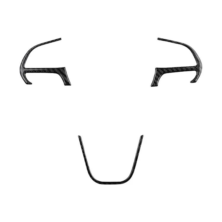 Для Dodge Challenge 2015-2024 Аксессуары для интерьера из углеродного волокна Декоративная панель рулевого колеса Декоративные наклейки 5D