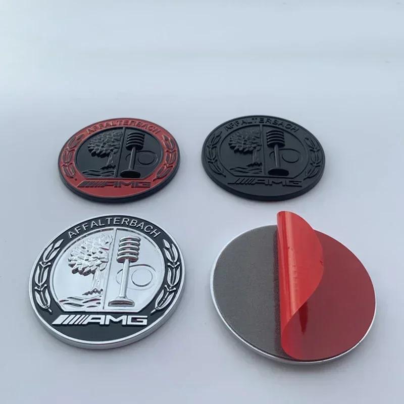 Автомобильная наклейка для Benz 6,5 см Логотип Яблоня Металлическая эмблема AMG Задняя стойка C Боковой значок для Mercedes Benz A C E GLA GLC GLE Sti