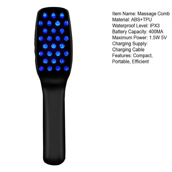 Электрическая расческа для роста волос Профессиональный массажер для кожи головы Терапия красным и синим светом для волос