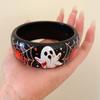 Europe American Style Halloween Acrylic Bangle Ghost/Spider Web/Bat Hand Ring  Halloween Gift