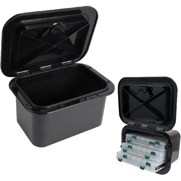 Marine Deck Storage Box Portable Organizer Multipurpose Container Boat Hatch 10.63"×14.76" Rectangle Boat Hatch & Lid