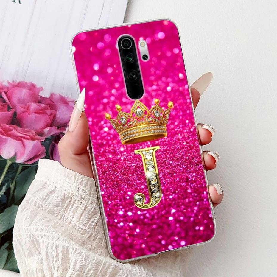 Модный Чехол с Короной и Первой Буквой для Xiaomi Redmi Note 8 Pro Note8 8T Мягкий Силиконовый TPU Чехол для Телефона Redmi Note 8 8Pro