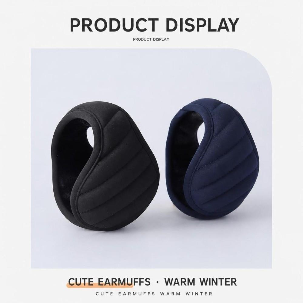 Thick Plush Lined Winter Earmuffs Soft Windproof Ear Covers Portable Plush Earmuffs Outdoor Use