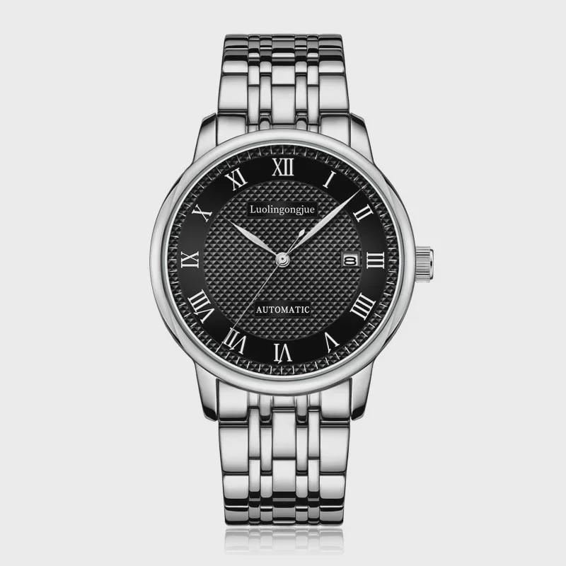 Мужские автоматические механические часы Le Locle — модные, яркие, водонепроницаемые, в деловом стиле.