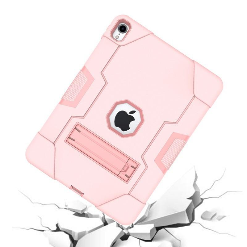 Slim Shockproof Silicone Case With Kickstand IPad Pro 11 Inch 2020 Dual-Tone Design Anti-Slip Cover