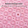 Silicone world PVC Round Anti-skid Bathroom Mats Shower Bathroom Massage Foot Mat Suction Cup With Drain Hole Carpet Floor Mat